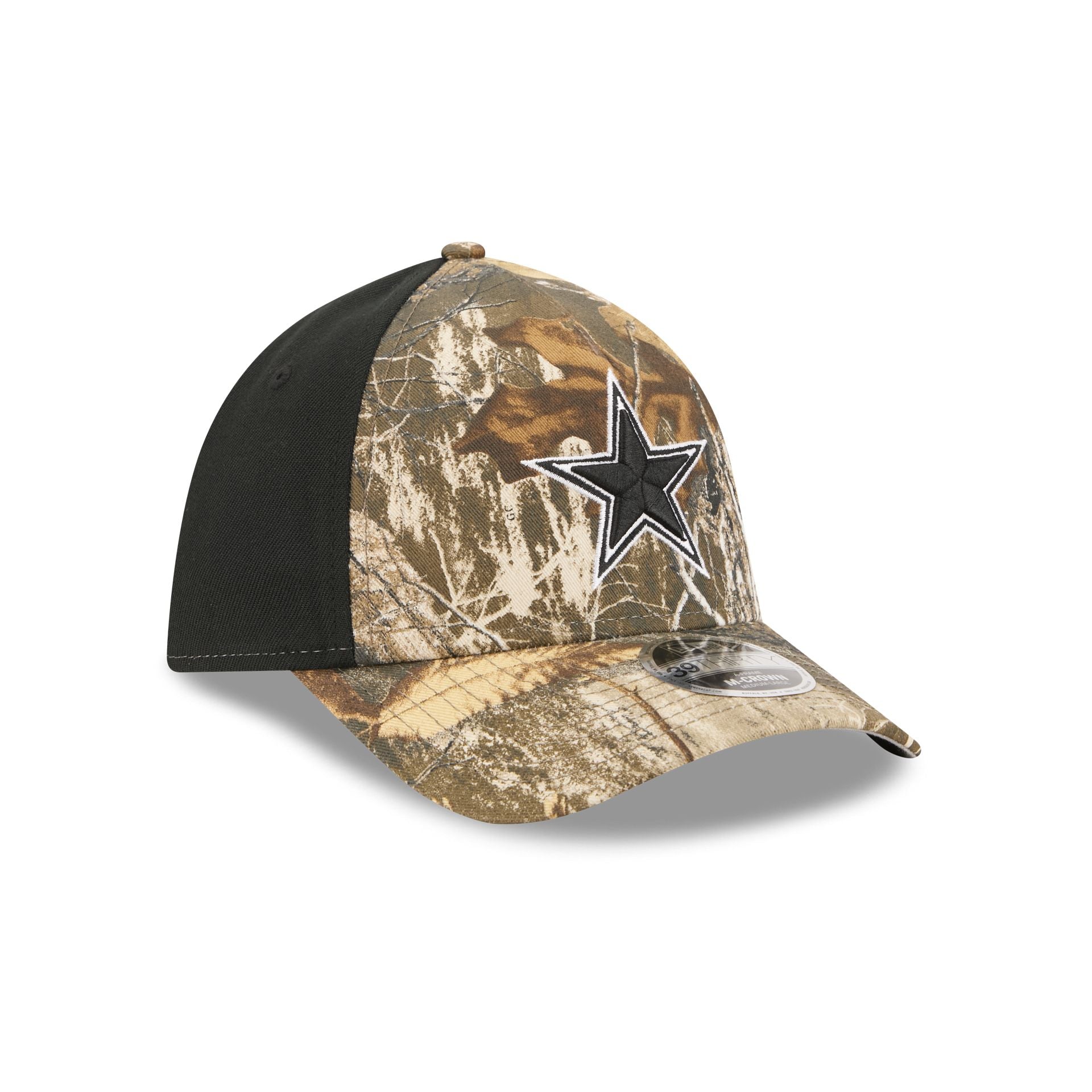 Dallas Cowboys Poly Realtree 39THIRTY M-Crown A-Frame Stretch Fit Hat