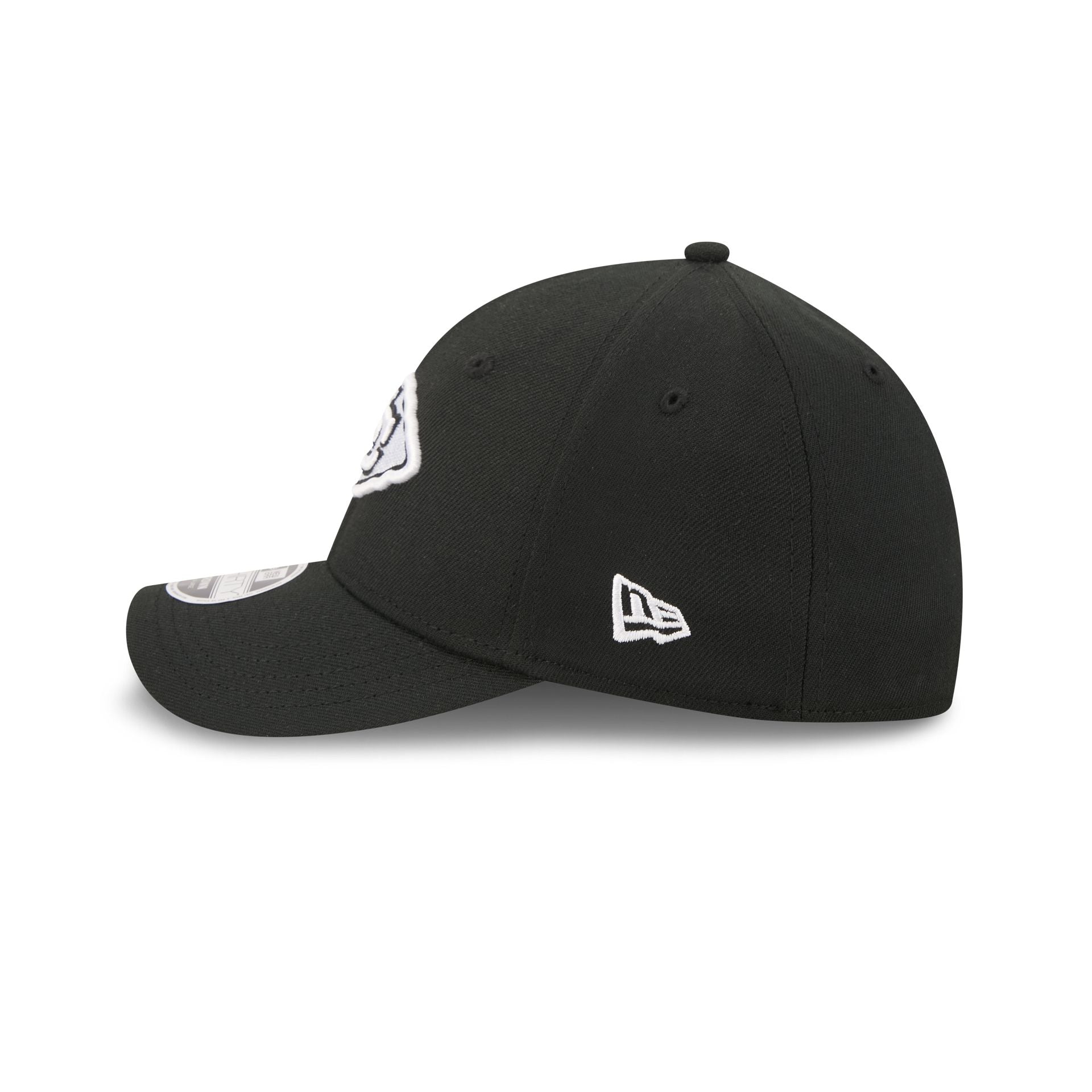 Kansas City Chiefs Poly Black & White 39THIRTY M-Crown Stretch Fit Hat