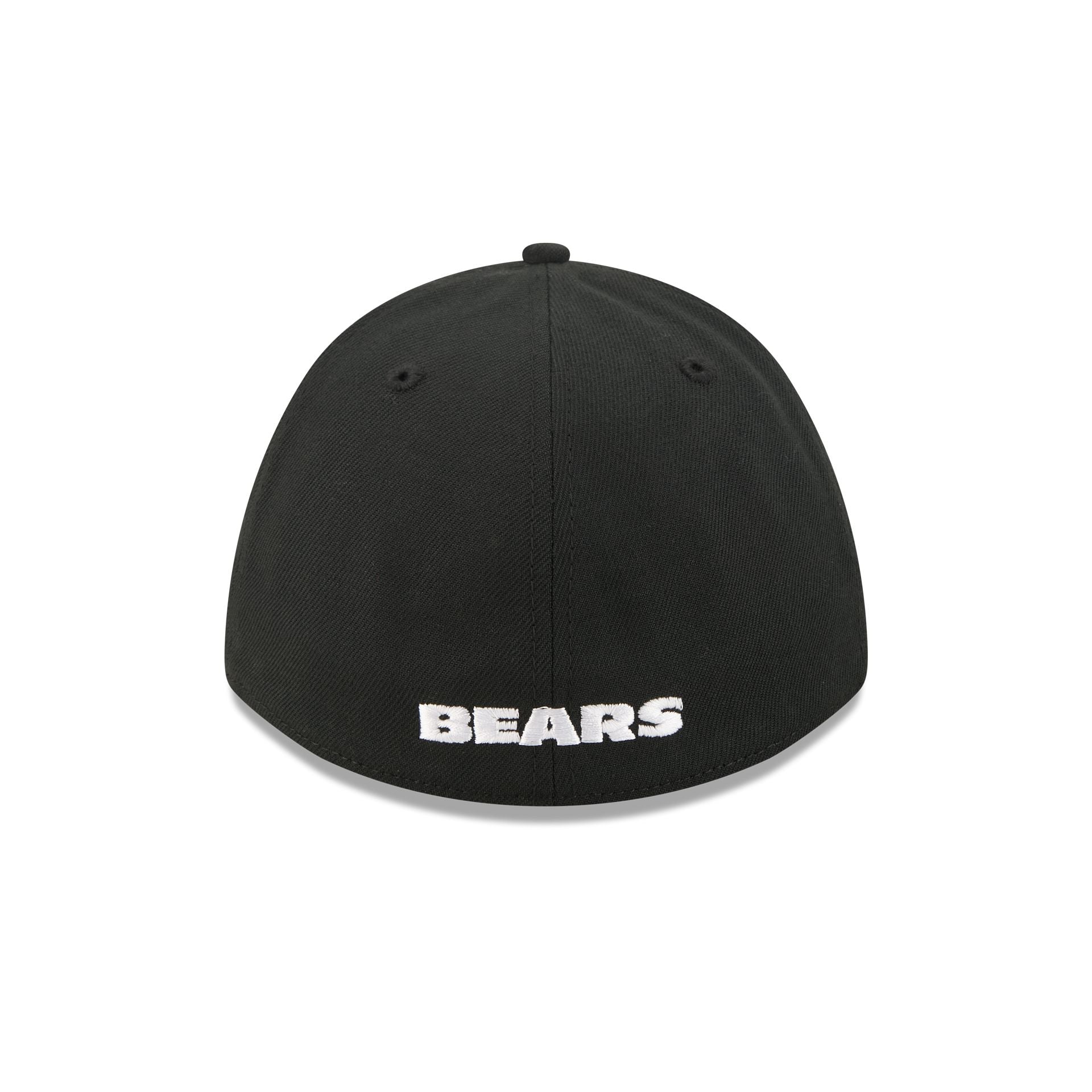 Chicago Bears Poly Black & White 39THIRTY M-Crown Stretch Fit Hat
