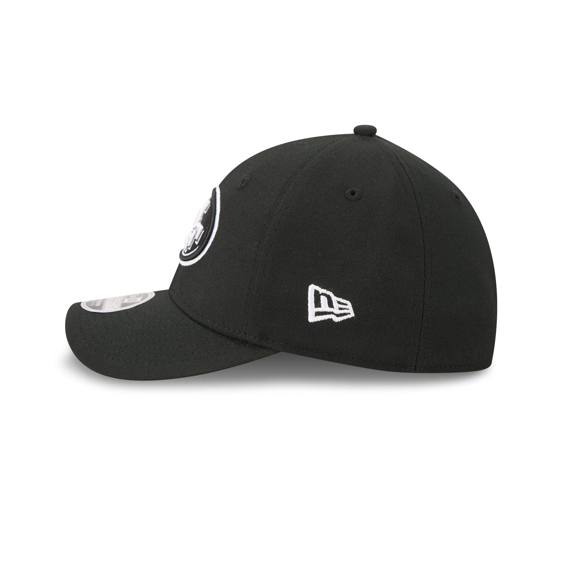 San Francisco 49ers Poly Black & White 39THIRTY M-Crown Stretch Fit Hat