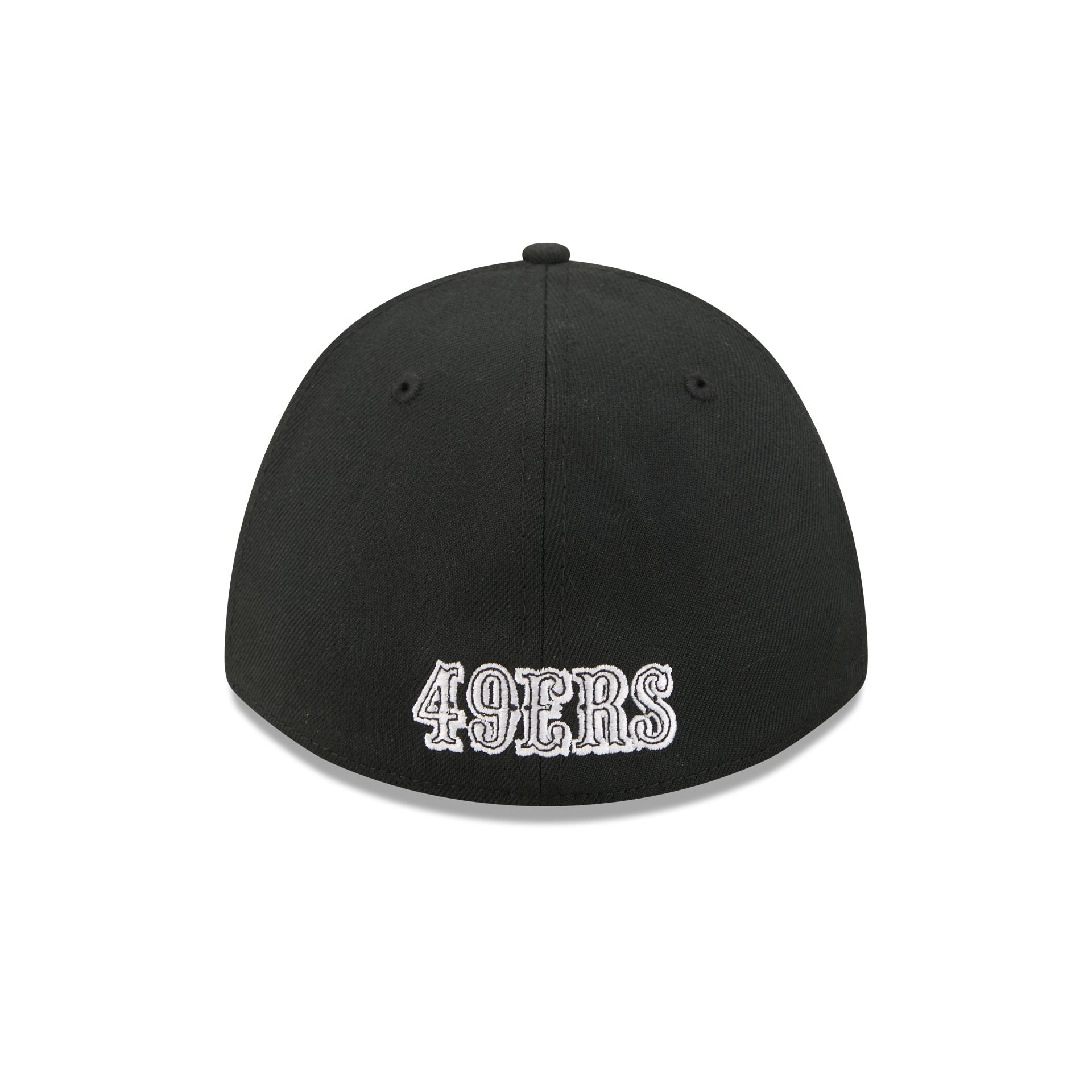 San Francisco 49ers Poly Black & White 39THIRTY M-Crown Stretch Fit Hat