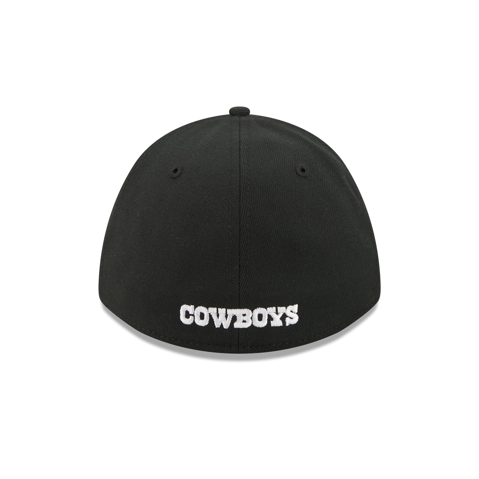 Dallas Cowboys Poly Black & White 39THIRTY M-Crown Stretch Fit Hat