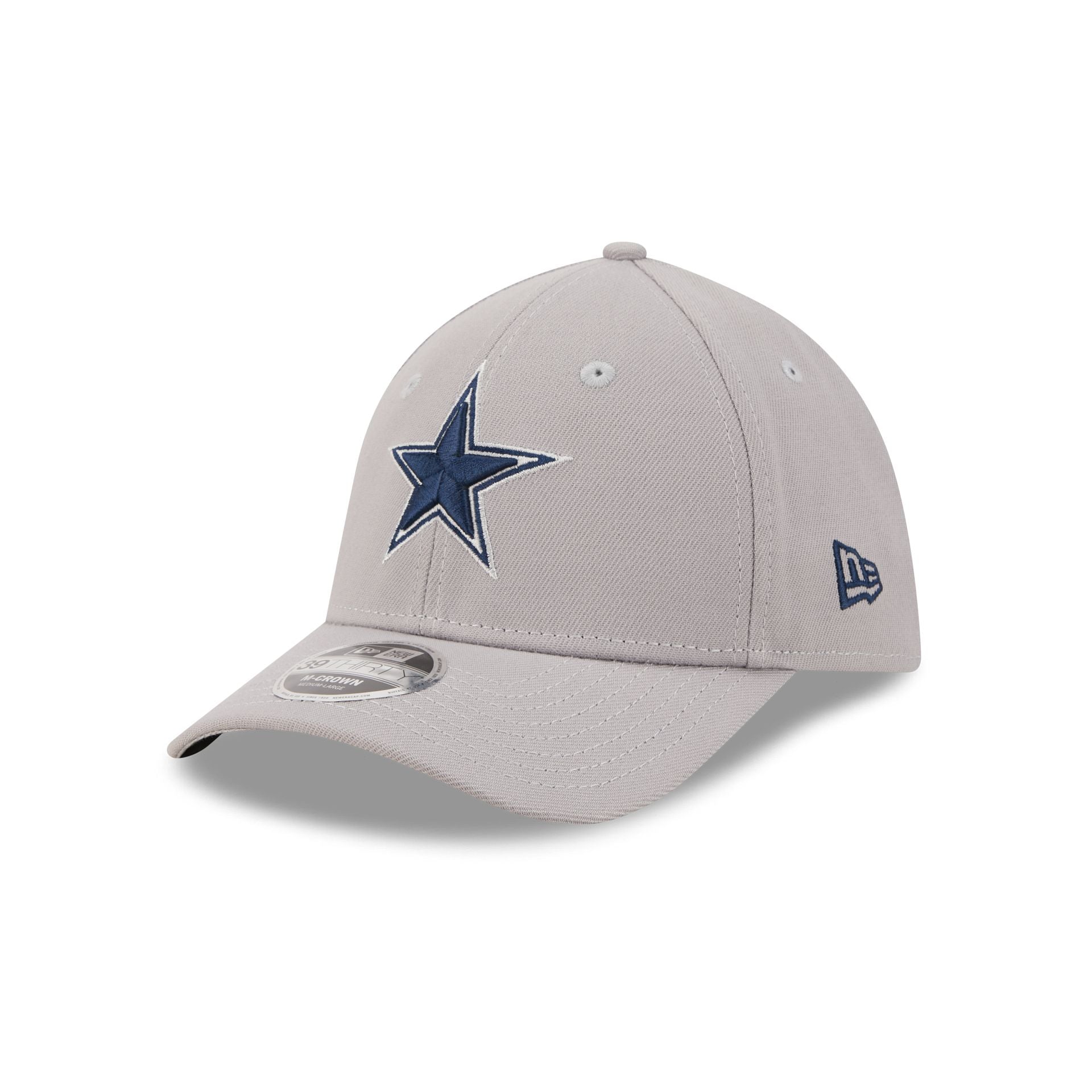 Dallas Cowboys Poly Gray 39THIRTY M-Crown Stretch Fit Hat