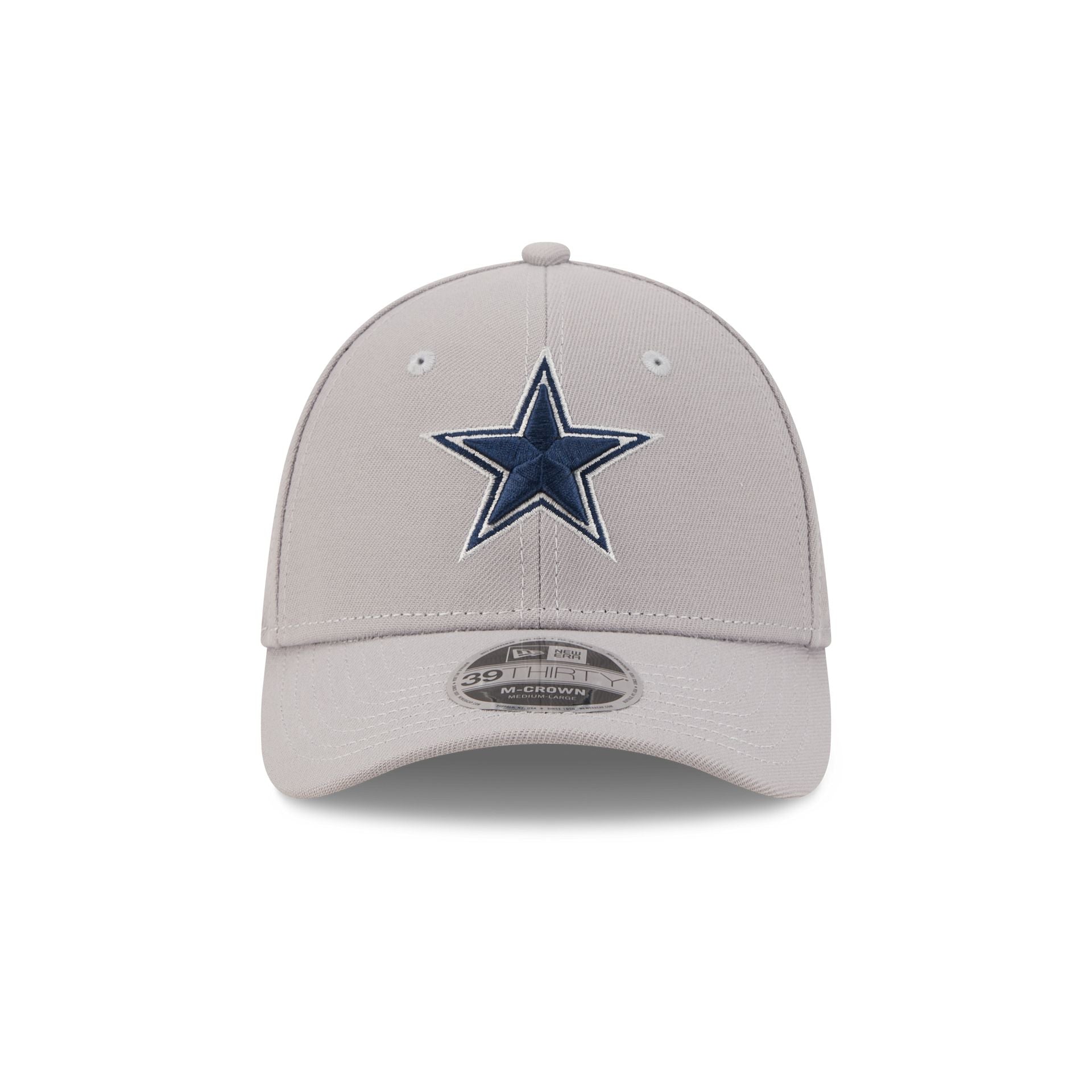 Dallas Cowboys Poly Gray 39THIRTY M-Crown Stretch Fit Hat