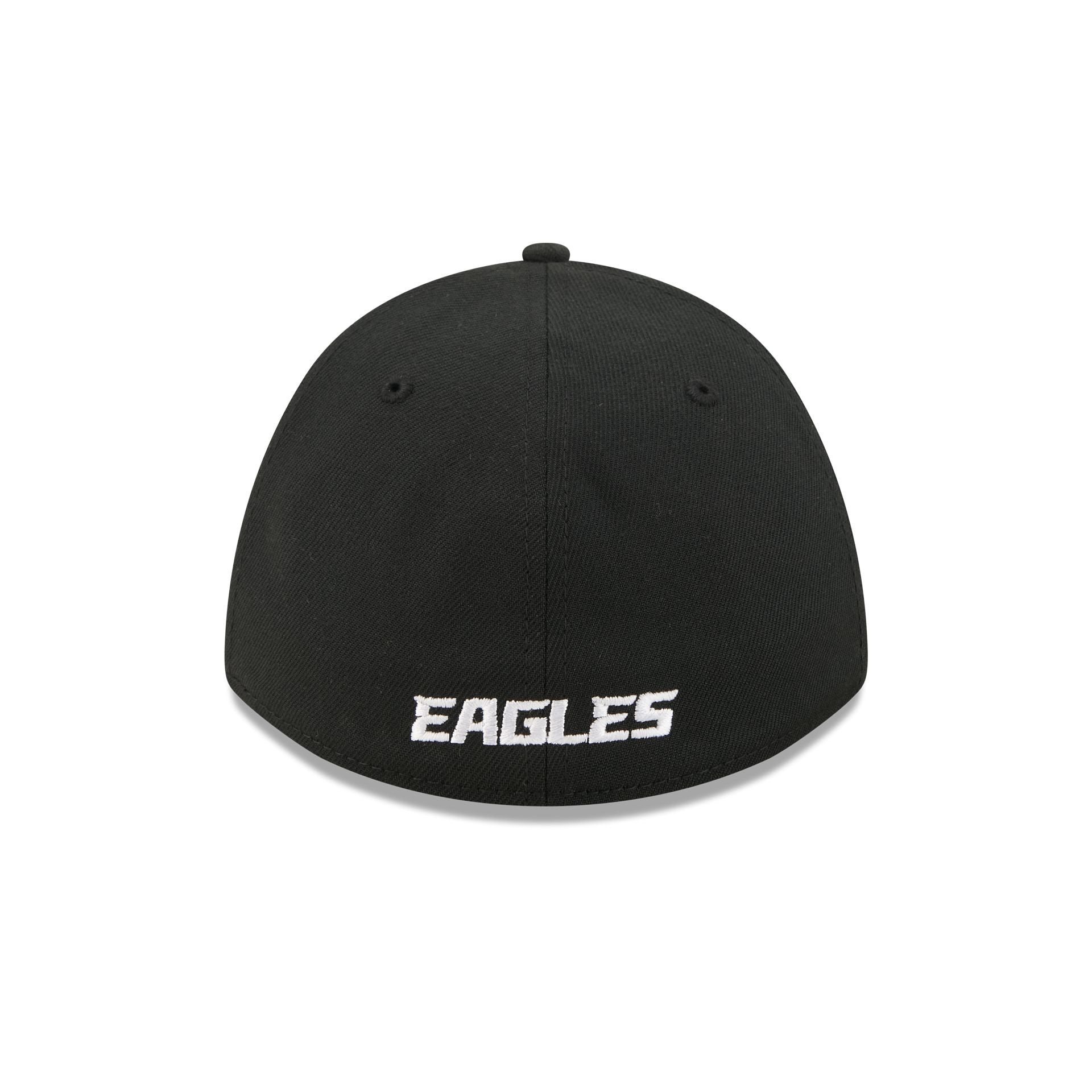Philadelphia Eagles Poly Black & White 39THIRTY M-Crown Stretch Fit Hat