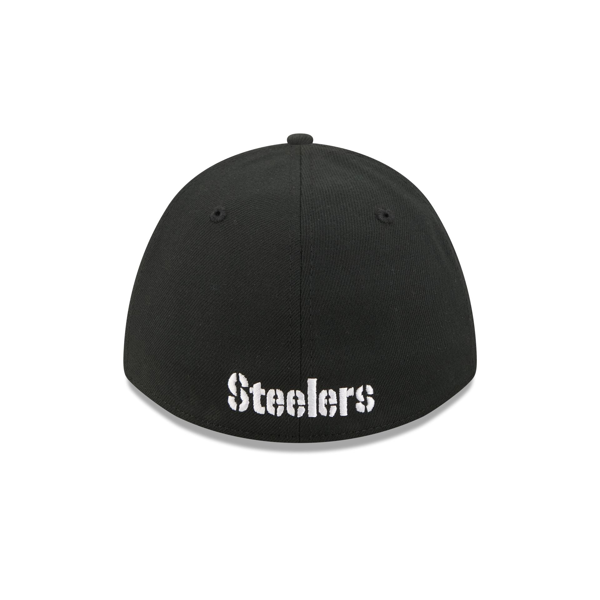 Pittsburgh Steelers Poly Black & White 39THIRTY M-Crown Stretch Fit Hat