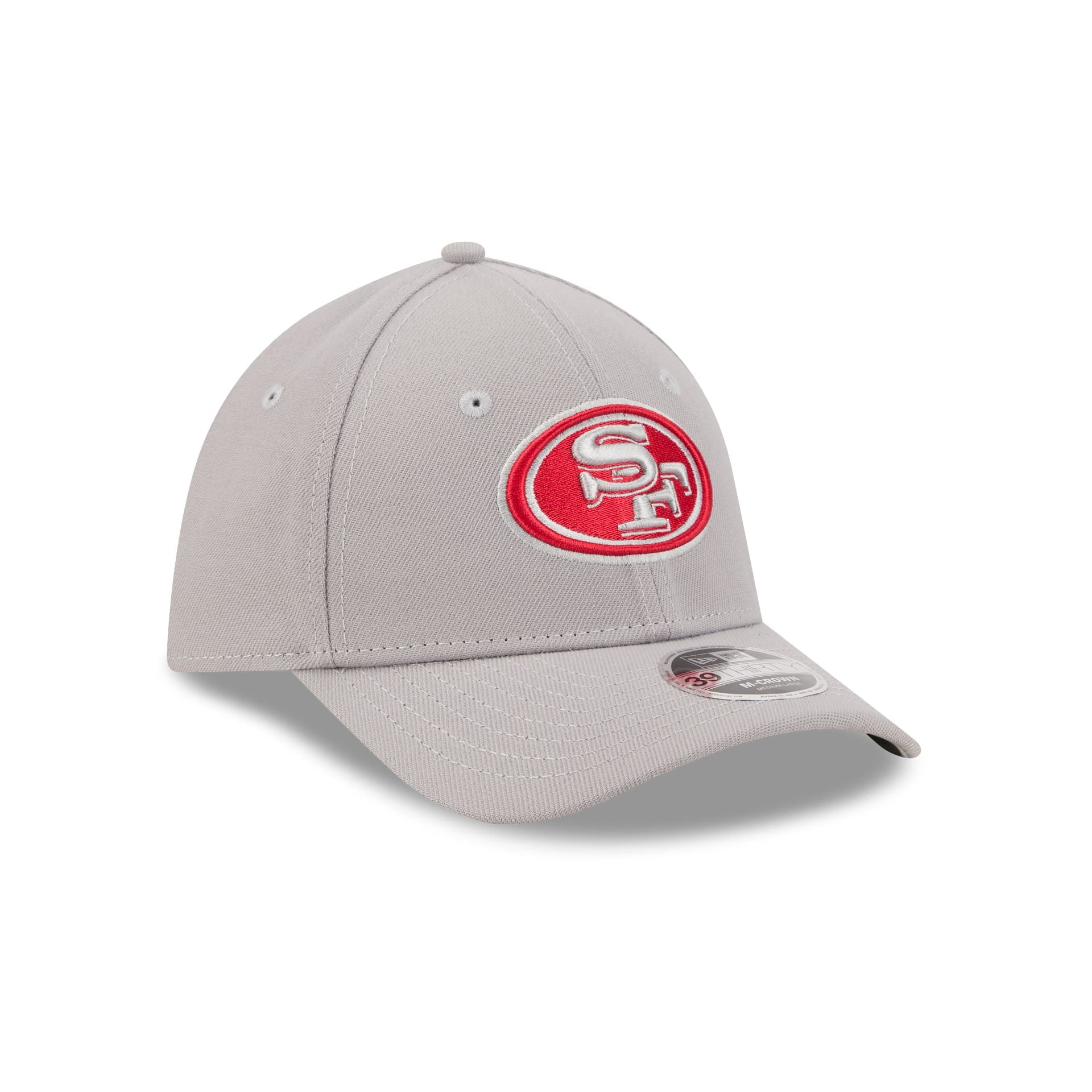 San Francisco 49ers Poly Gray 39THIRTY M-Crown Stretch Fit Hat