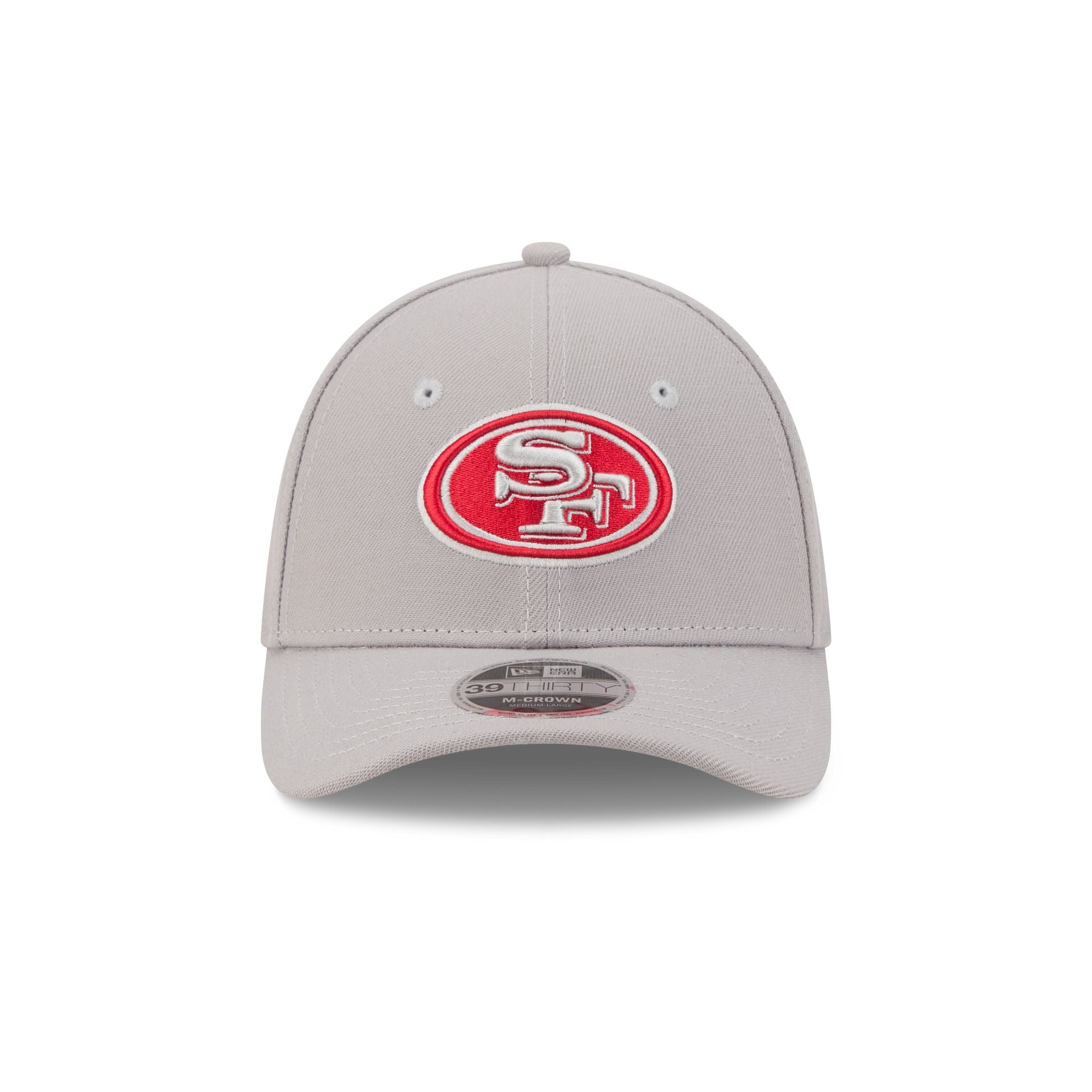 San Francisco 49ers Poly Gray 39THIRTY M-Crown Stretch Fit Hat