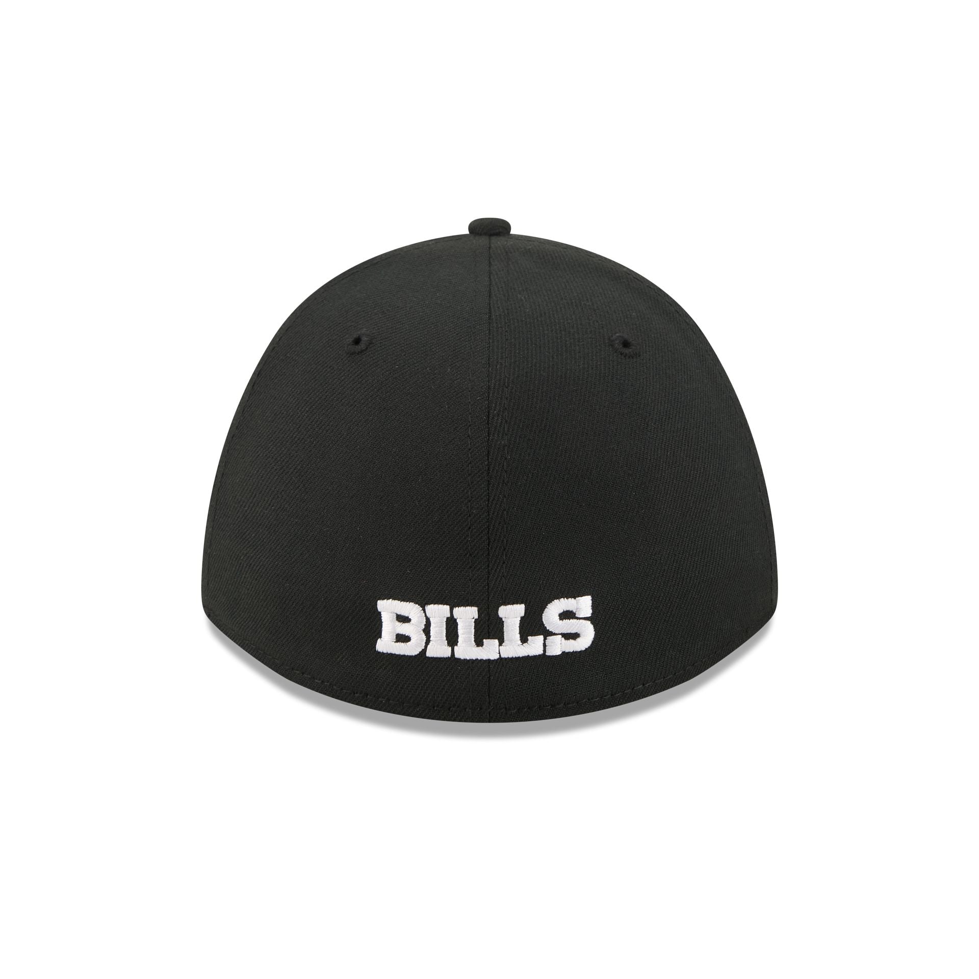 Buffalo Bills Poly Black & White 39THIRTY M-Crown Stretch Fit Hat