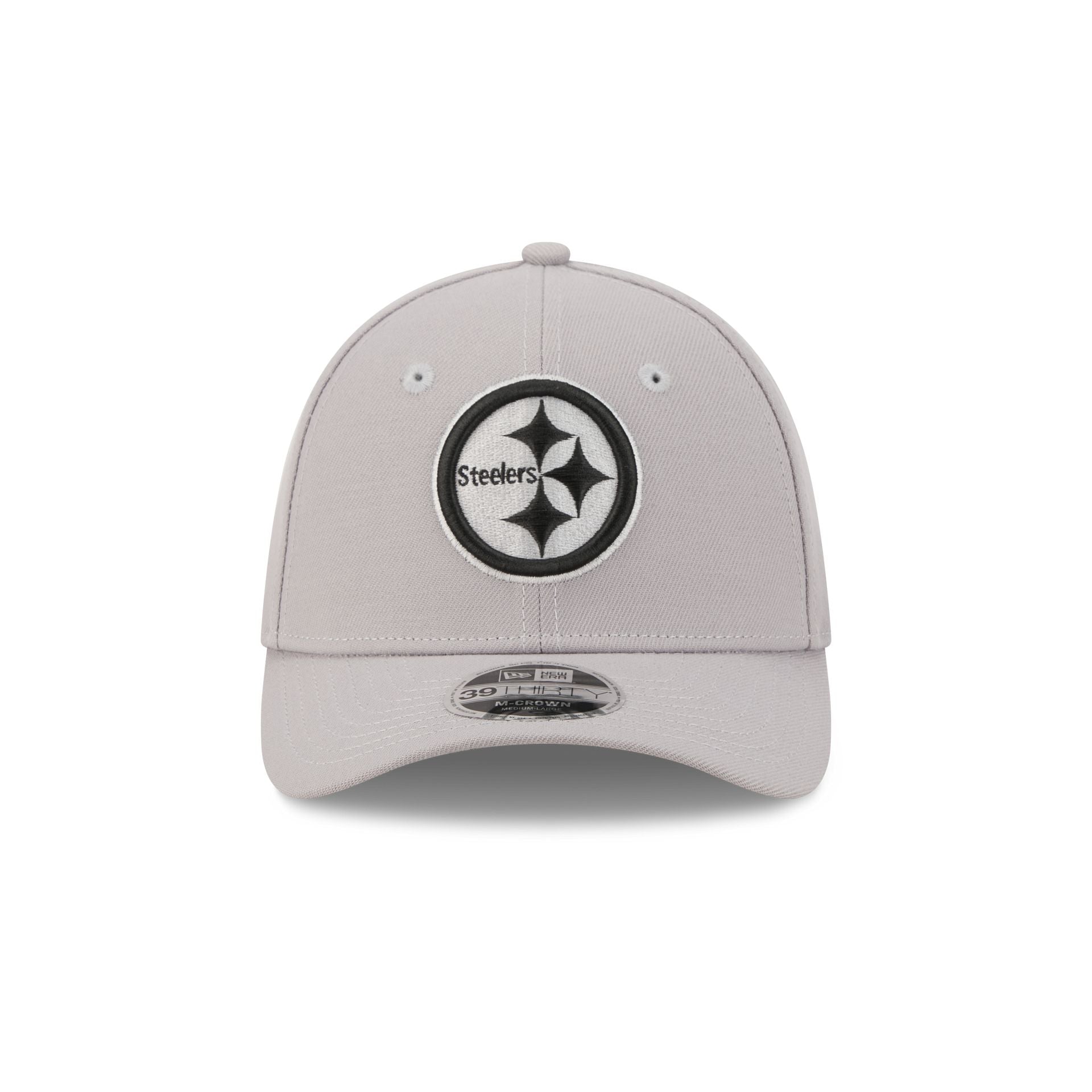 Pittsburgh Steelers Poly Gray 39THIRTY M-Crown Stretch Fit Hat