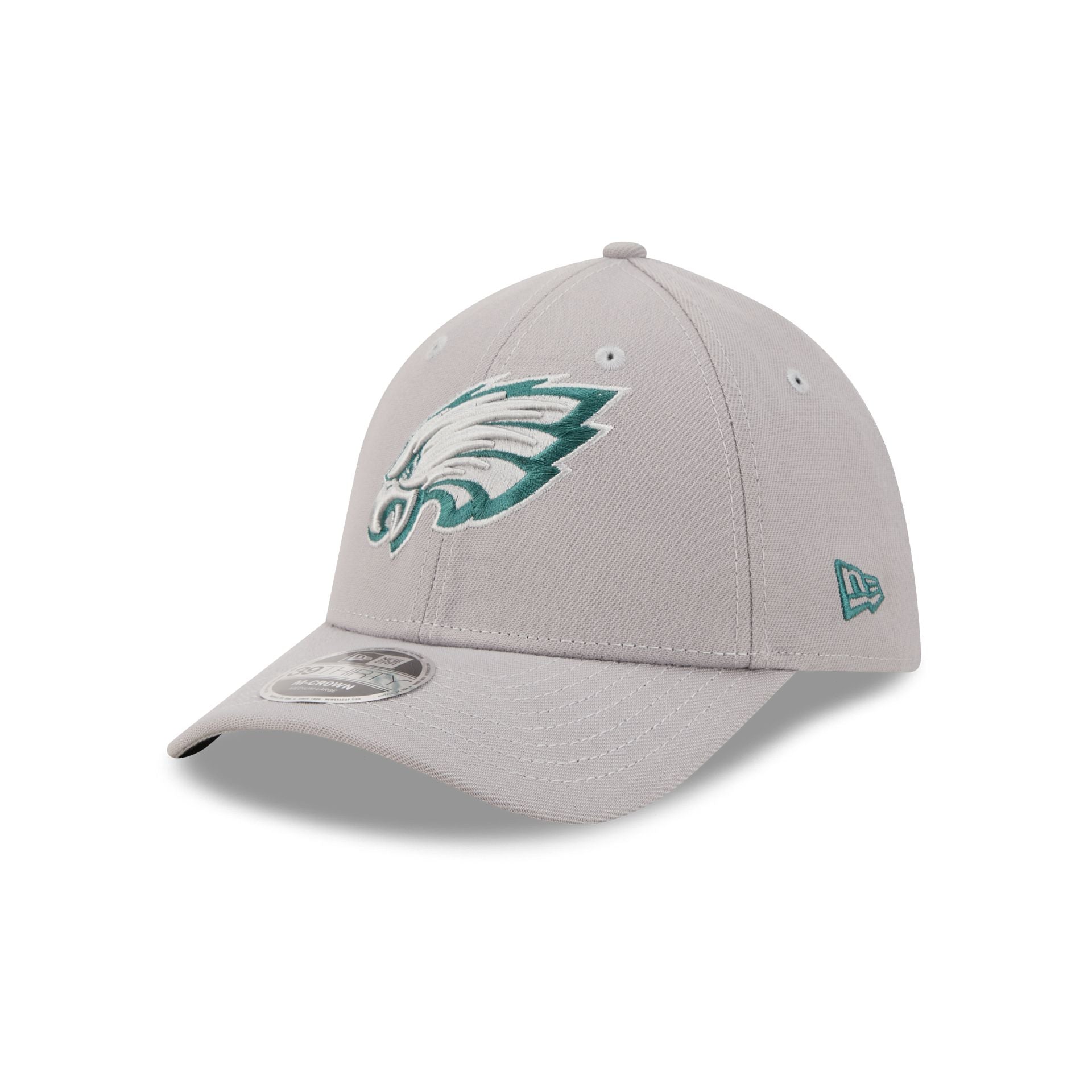 Philadelphia Eagles Poly Gray 39THIRTY M-Crown Stretch Fit Hat