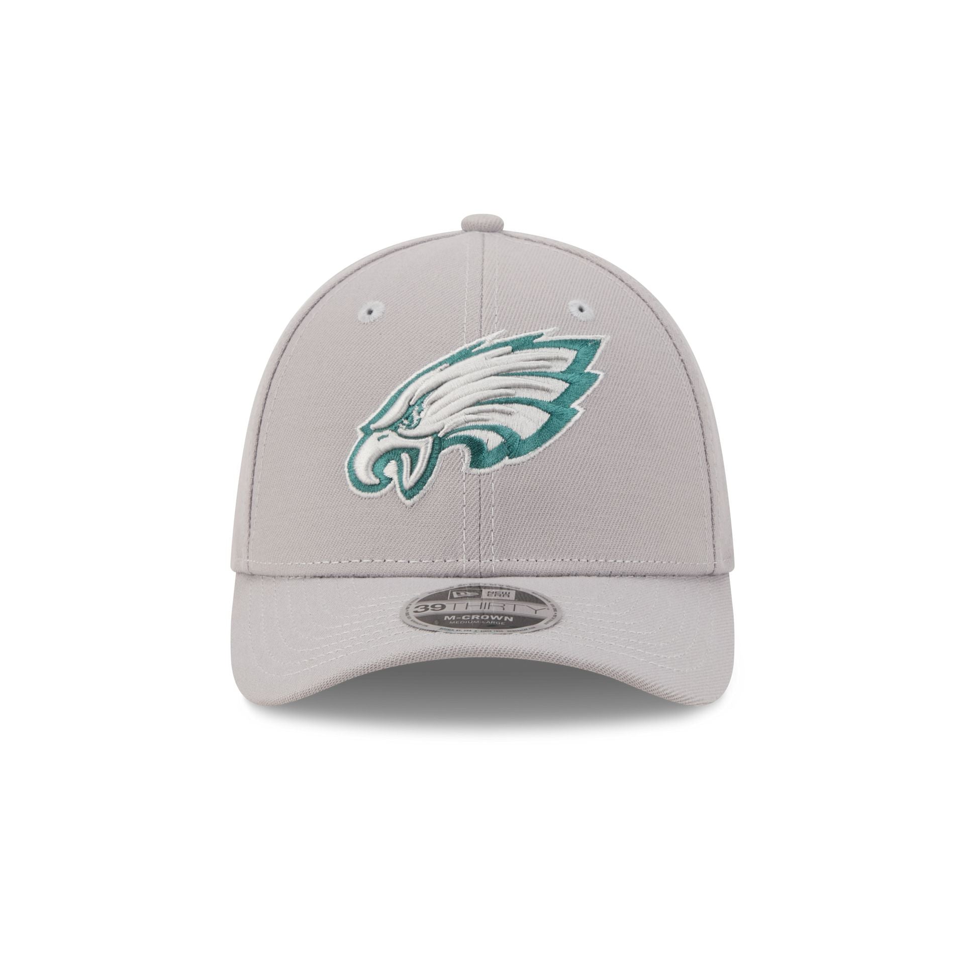 Philadelphia Eagles Poly Gray 39THIRTY M-Crown Stretch Fit Hat