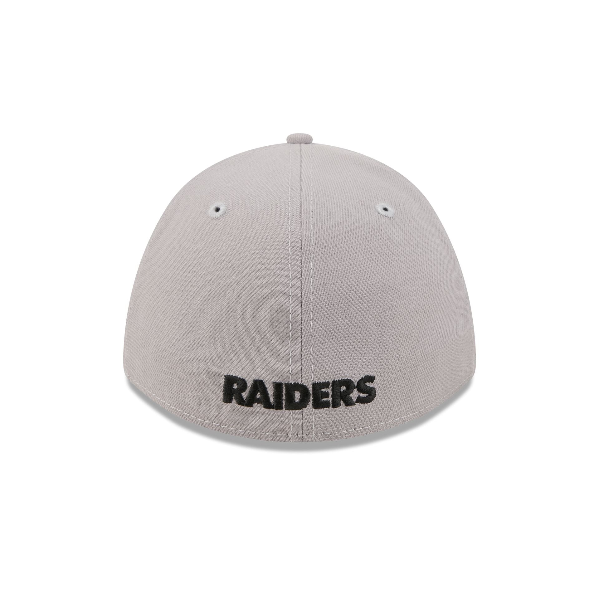 Las Vegas Raiders Poly Gray 39THIRTY M-Crown Stretch Fit Hat