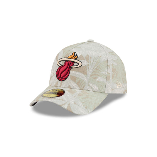 Miami Heat Three Looms Leafy Palm 59FORTY A-Frame Fitted Hat - New Era Cap