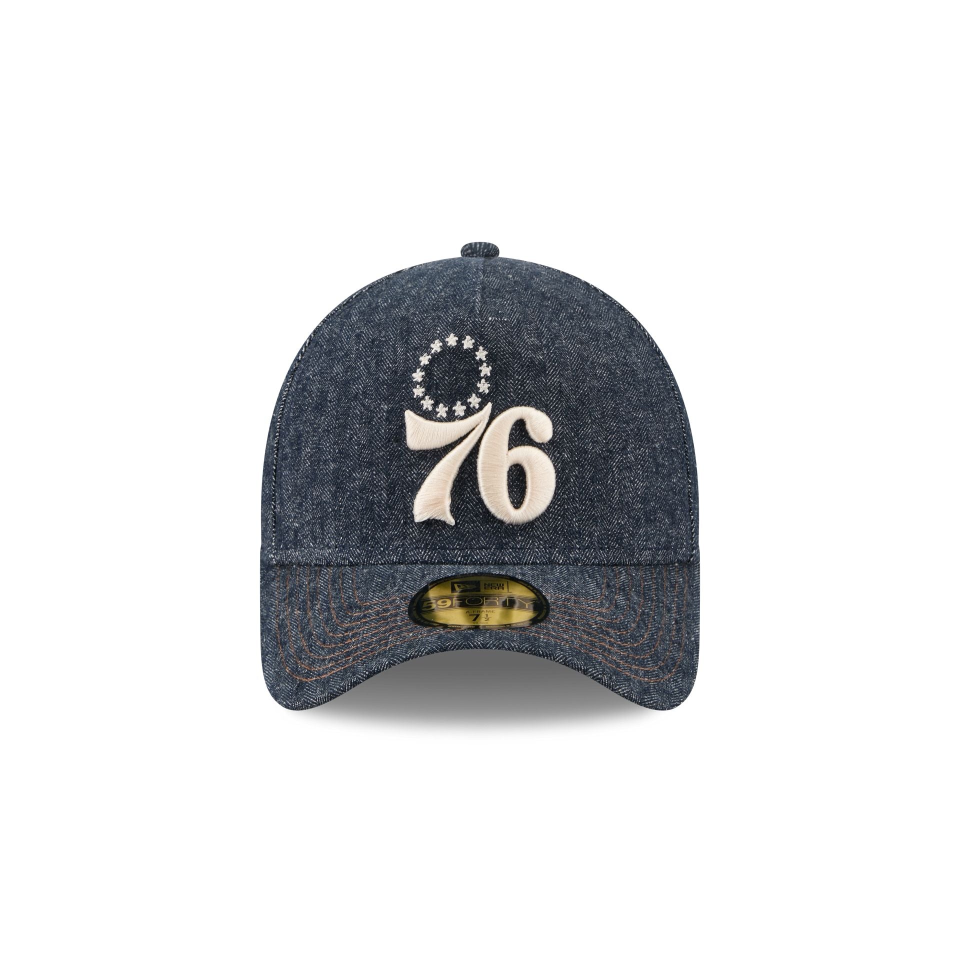 Philadelphia 76ers Denim 59FORTY A-Frame Fitted Hat
