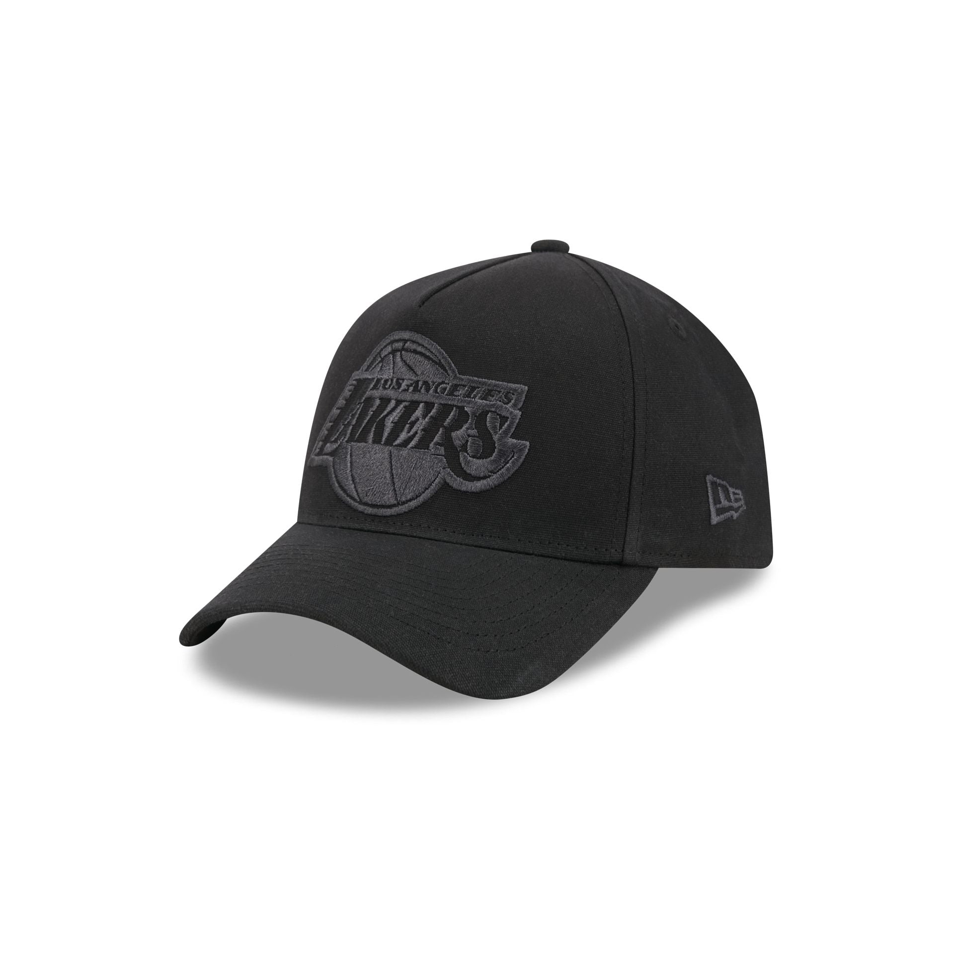 Los Angeles Lakers Waxed Canvas Black 59FORTY A-Frame Fitted Hat