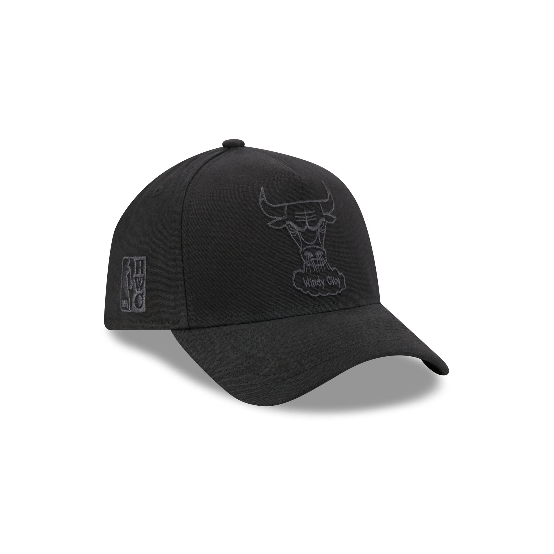 Chicago Bulls Waxed Canvas Black 59FORTY A-Frame Fitted Hat