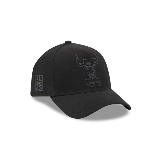 Chicago Bulls Waxed Canvas Black 59FORTY A-Frame Fitted Hat - New Era Cap