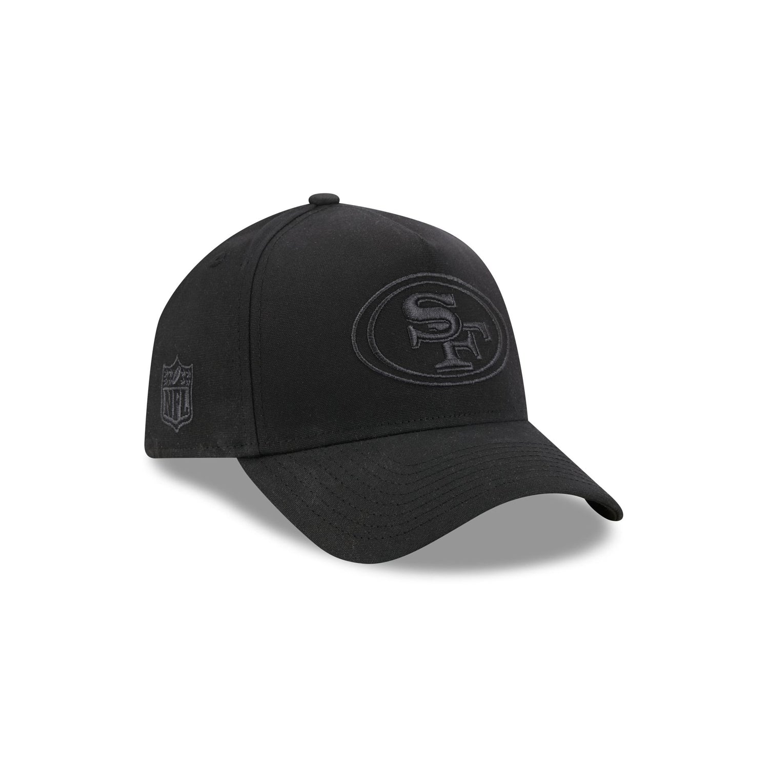 San Francisco 49ers Waxed Canvas Black 59FORTY A-Frame Fitted Hat