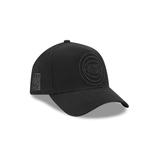 Detroit Pistons Waxed Canvas Black 59FORTY A-Frame Fitted Hat - New Era Cap
