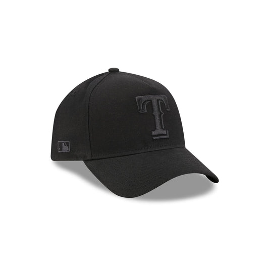 Texas Rangers Waxed Canvas Black 59FORTY A-Frame Fitted Hat - New Era Cap