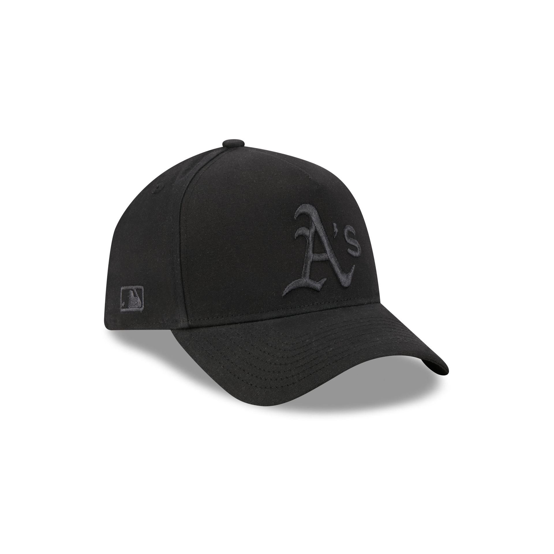 Athletics Waxed Canvas Black 59FORTY A-Frame Fitted Hat