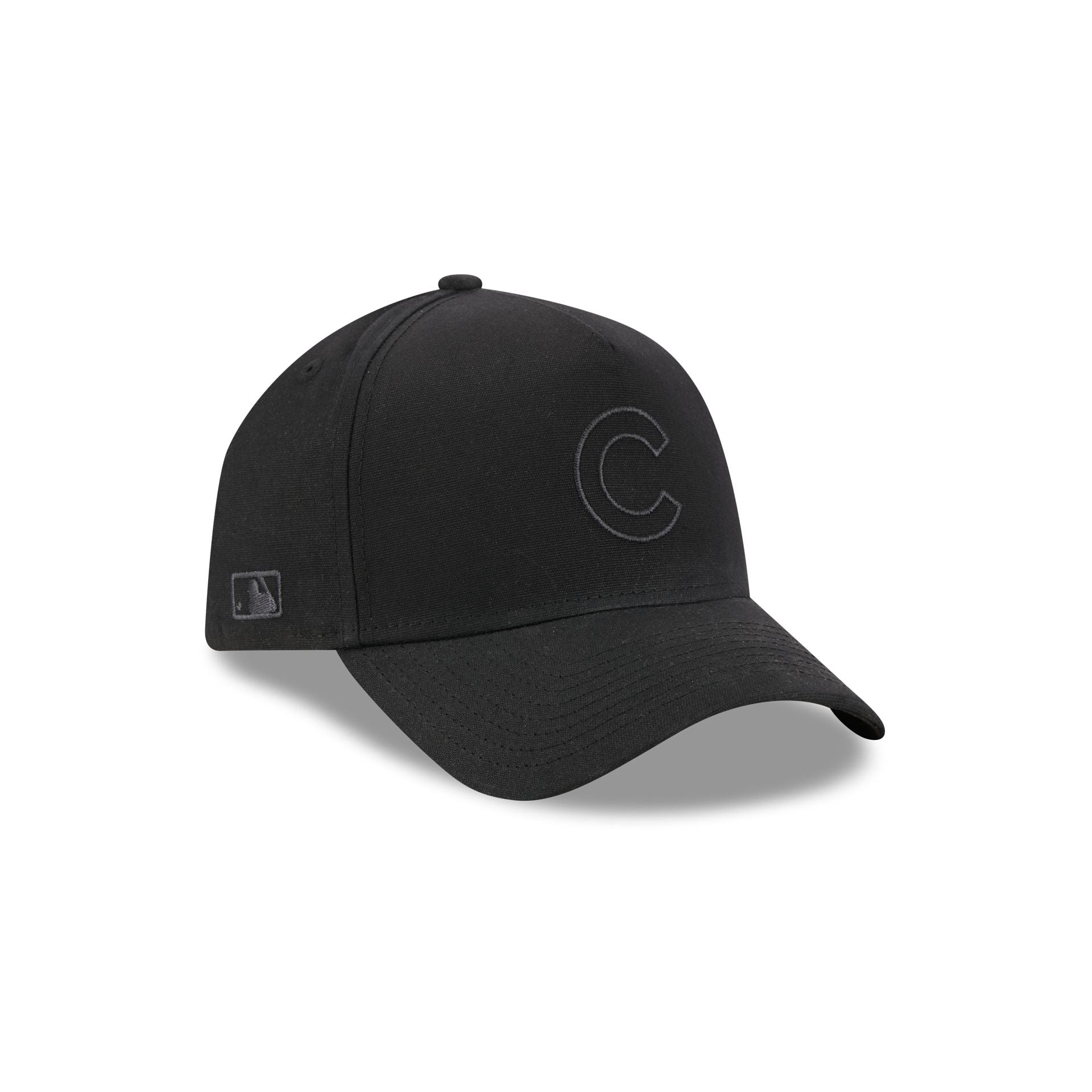 Chicago Cubs Waxed Canvas Black 59FORTY A-Frame Fitted Hat