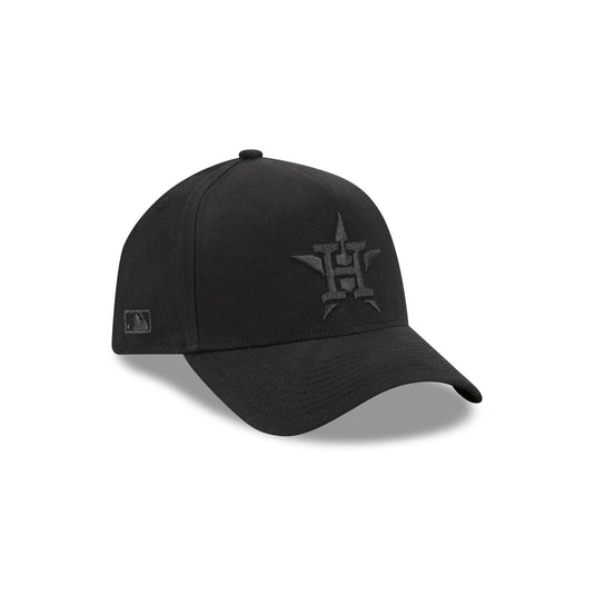 Houston Astros Waxed Canvas Black 59FORTY A-Frame Fitted Hat - New Era Cap
