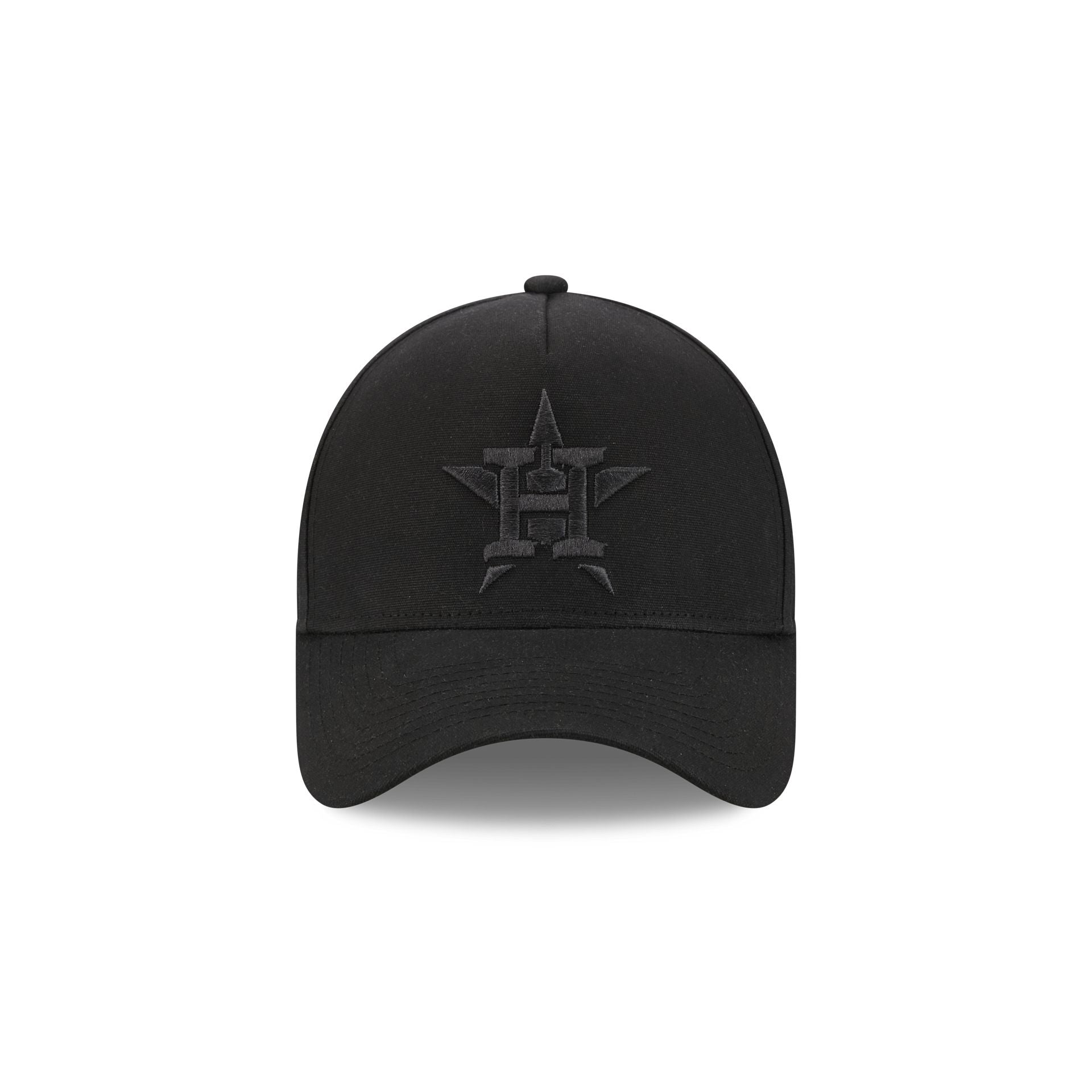 Houston Astros Waxed Canvas Black 59FORTY A-Frame Fitted Hat