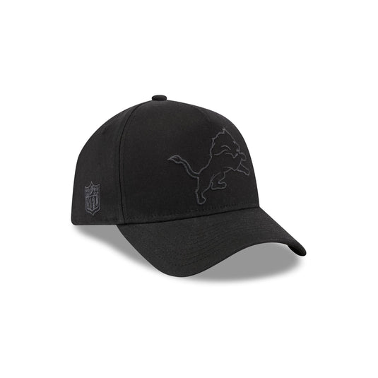Detroit Lions Waxed Canvas Black 59FORTY A-Frame Fitted Hat - New Era Cap