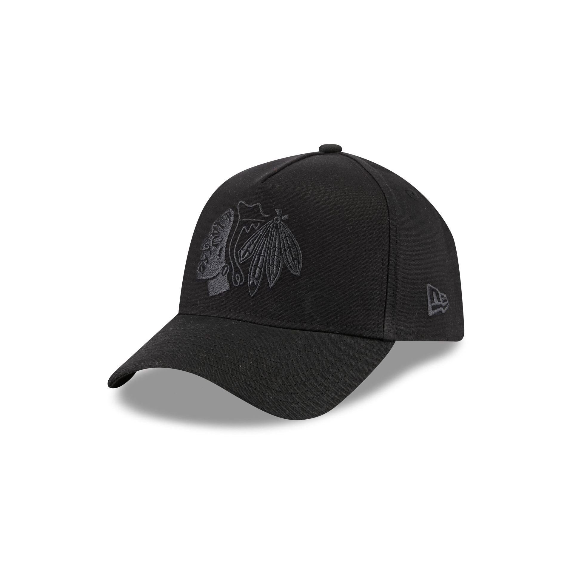 Chicago Blackhawks Waxed Canvas Black 59FORTY A-Frame Fitted Hat