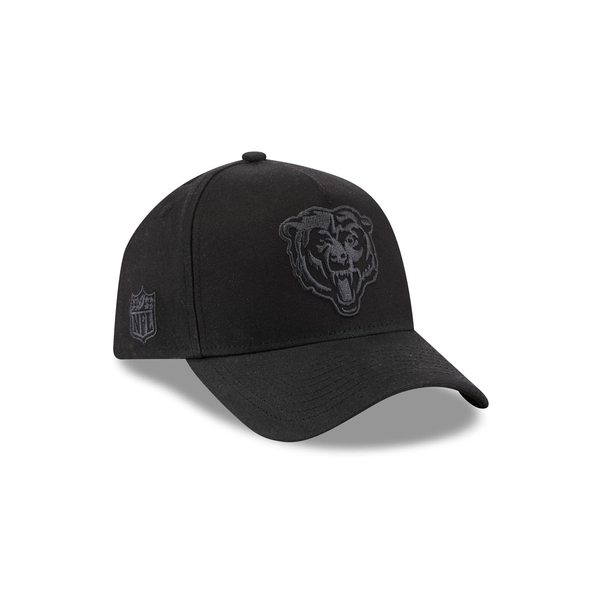 Chicago Bears Waxed Canvas Black 59FORTY A-Frame Fitted Hat