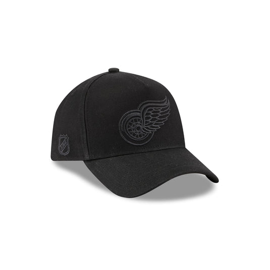 Detroit Red Wings Waxed Canvas Black 59FORTY A-Frame Fitted Hat - New Era Cap