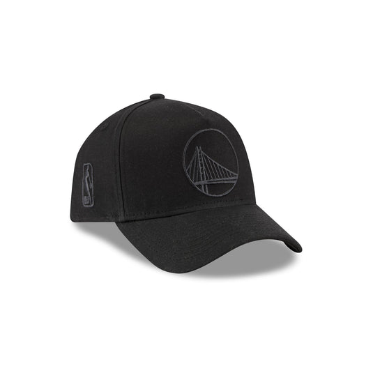 Golden State Warriors Waxed Canvas Black 59FORTY A-Frame Fitted Hat - New Era Cap