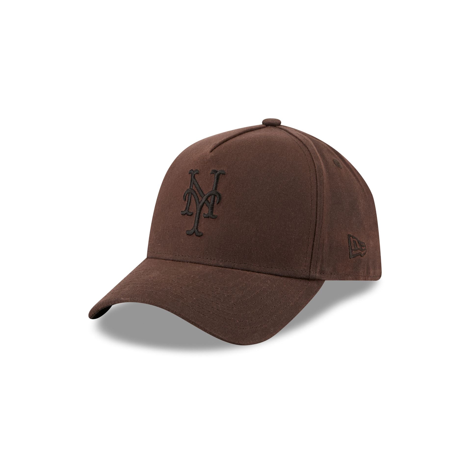 New York Mets Waxed Canvas Brown 59FORTY A-Frame Fitted Hat