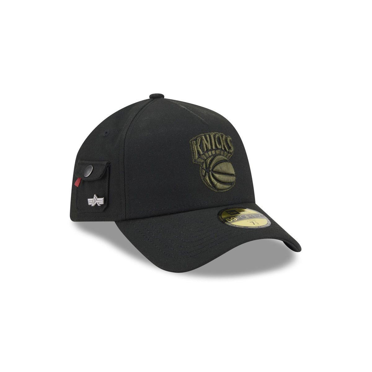 Alpha Industries x New York Knicks Black 59FORTY A-Frame Fitted Hat