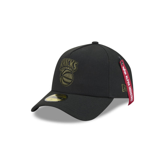 Alpha Industries x New York Knicks Black 59FORTY A-Frame Fitted Hat