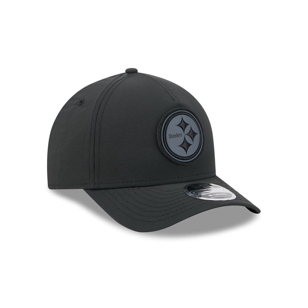 Alpha Industries x Pittsburgh Steelers Nylon Black 9FORTY M-Crown A-Frame Snapback Hat