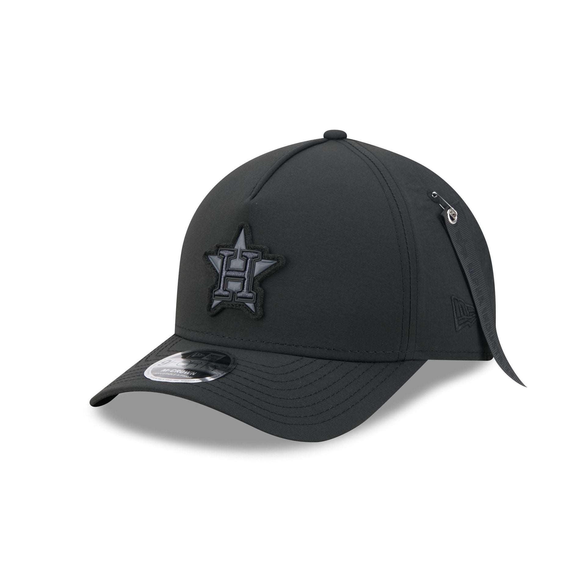 Alpha Industries x Houston Astros Nylon Black 9FORTY M-Crown A-Frame Snapback Hat