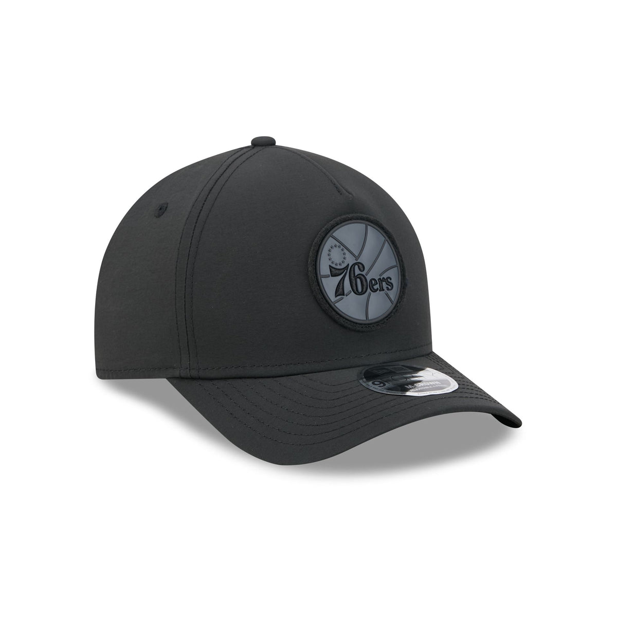 Alpha Industries x Philadelphia 76ers Nylon Black 9FORTY M-Crown A-Frame Snapback Hat