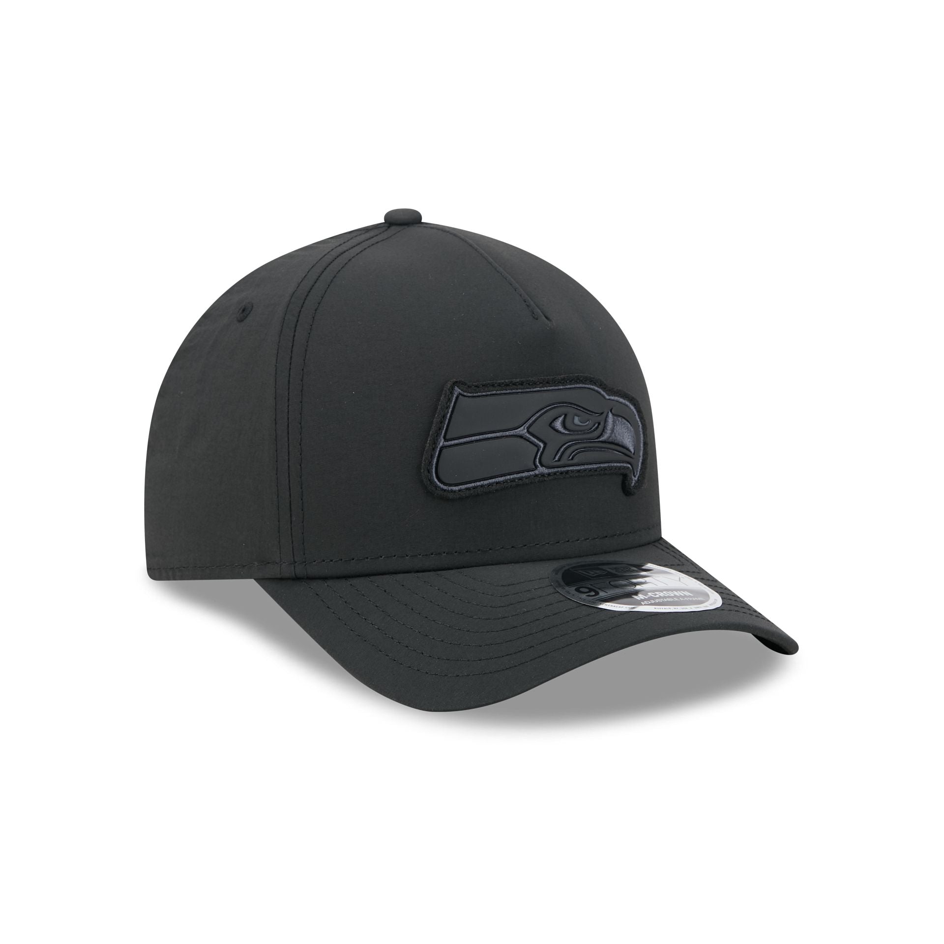 Alpha Industries x Seattle Seahawks Nylon Black 9FORTY M-Crown A-Frame Snapback Hat