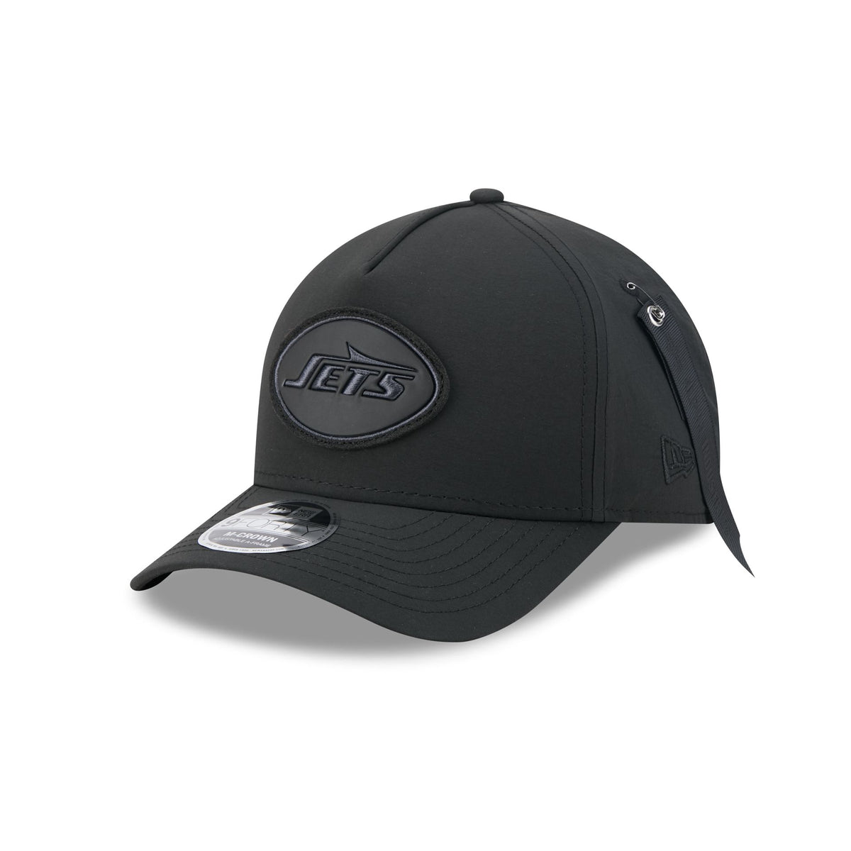 Alpha Industries x New York Jets Nylon Black 9FORTY M-Crown A-Frame Snapback Hat