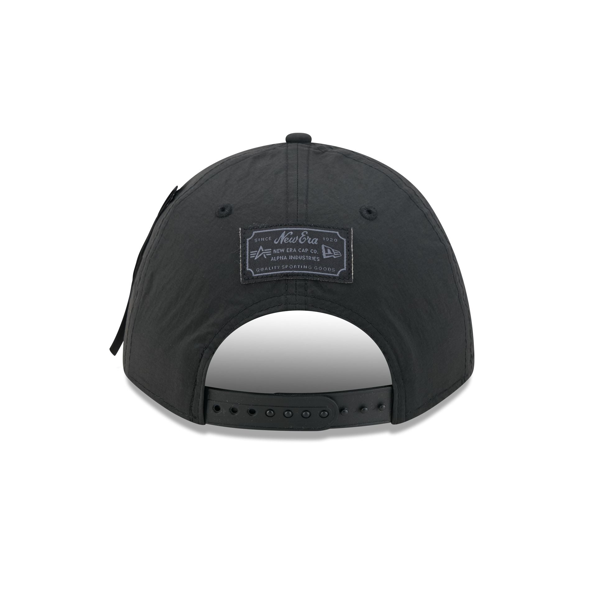 Alpha Industries x New York Mets Nylon Black 9FORTY M-Crown A-Frame Snapback Hat