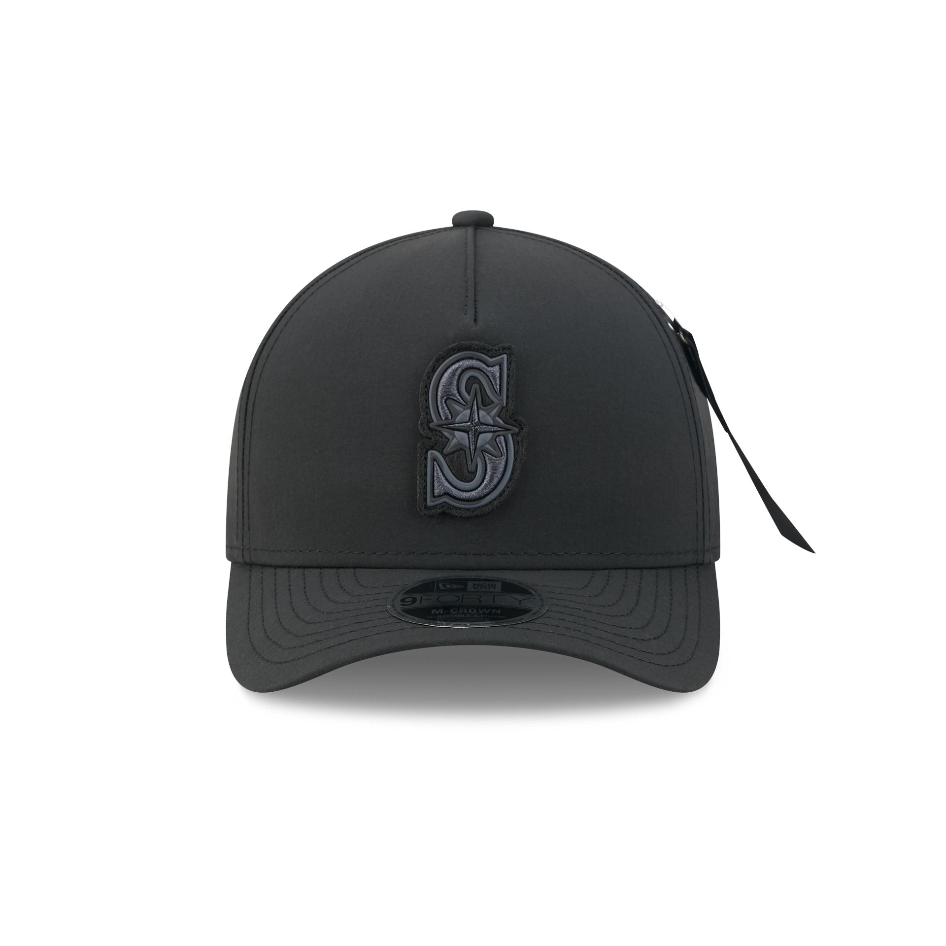 Alpha Industries x Seattle Mariners Nylon Black 9FORTY M-Crown A-Frame Snapback Hat