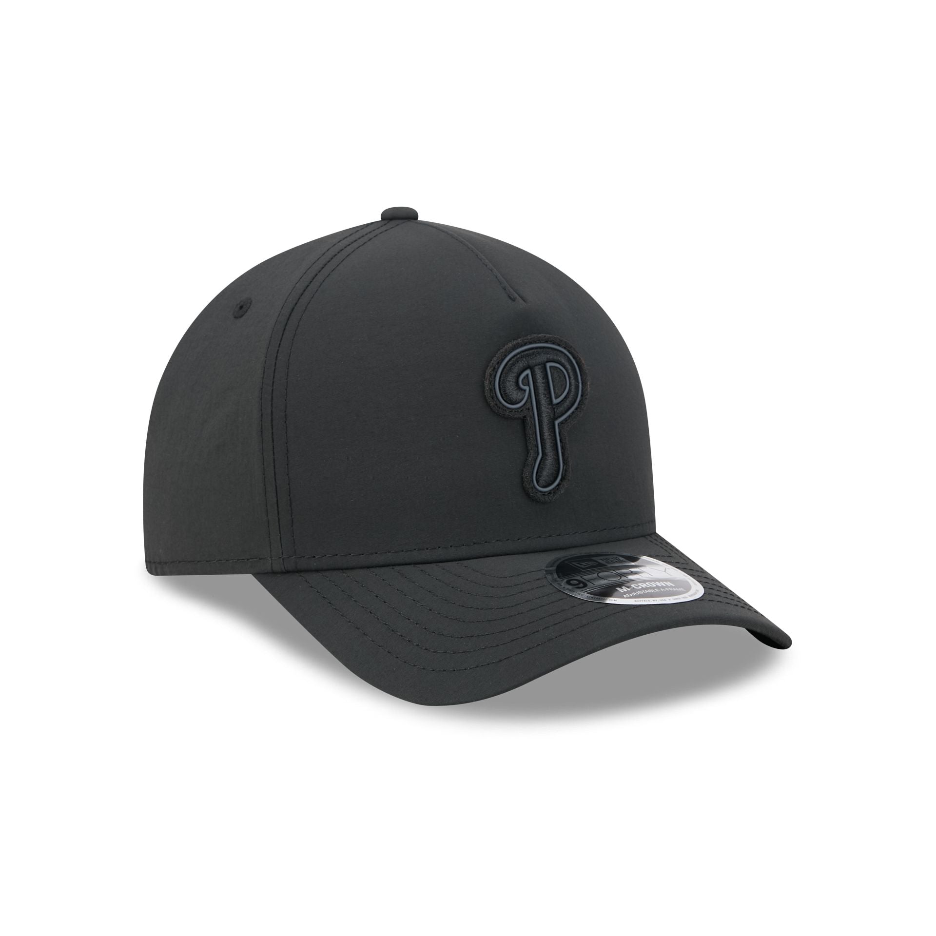 Alpha Industries x Philadelphia Phillies Nylon Black 9FORTY M-Crown A-Frame Snapback Hat