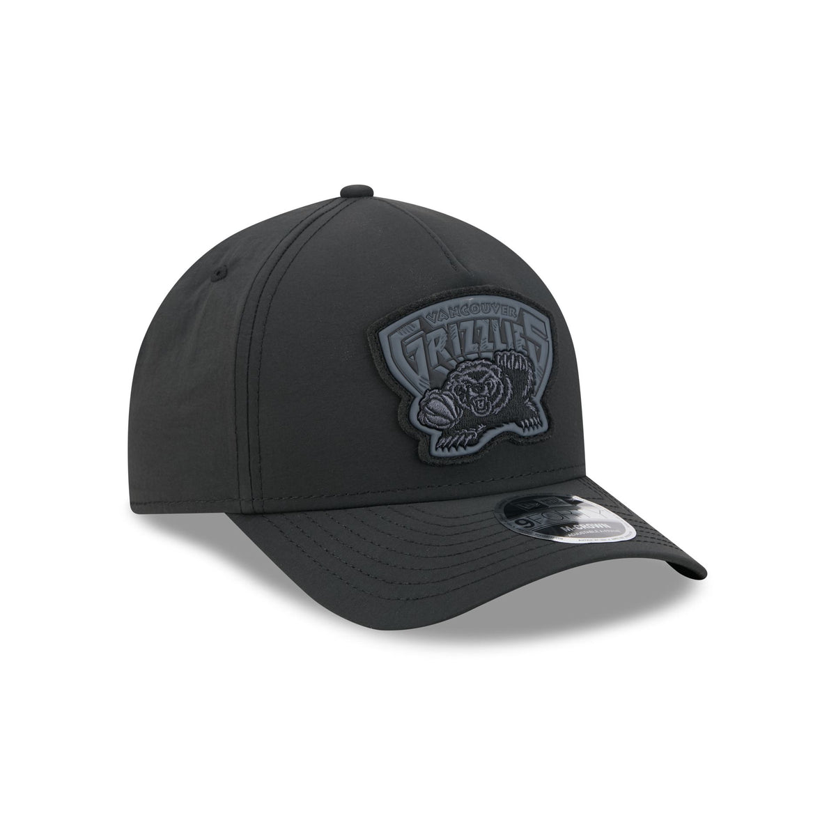 Alpha Industries x Vancouver Grizzlies Nylon Black 9FORTY M-Crown A-Frame Snapback Hat