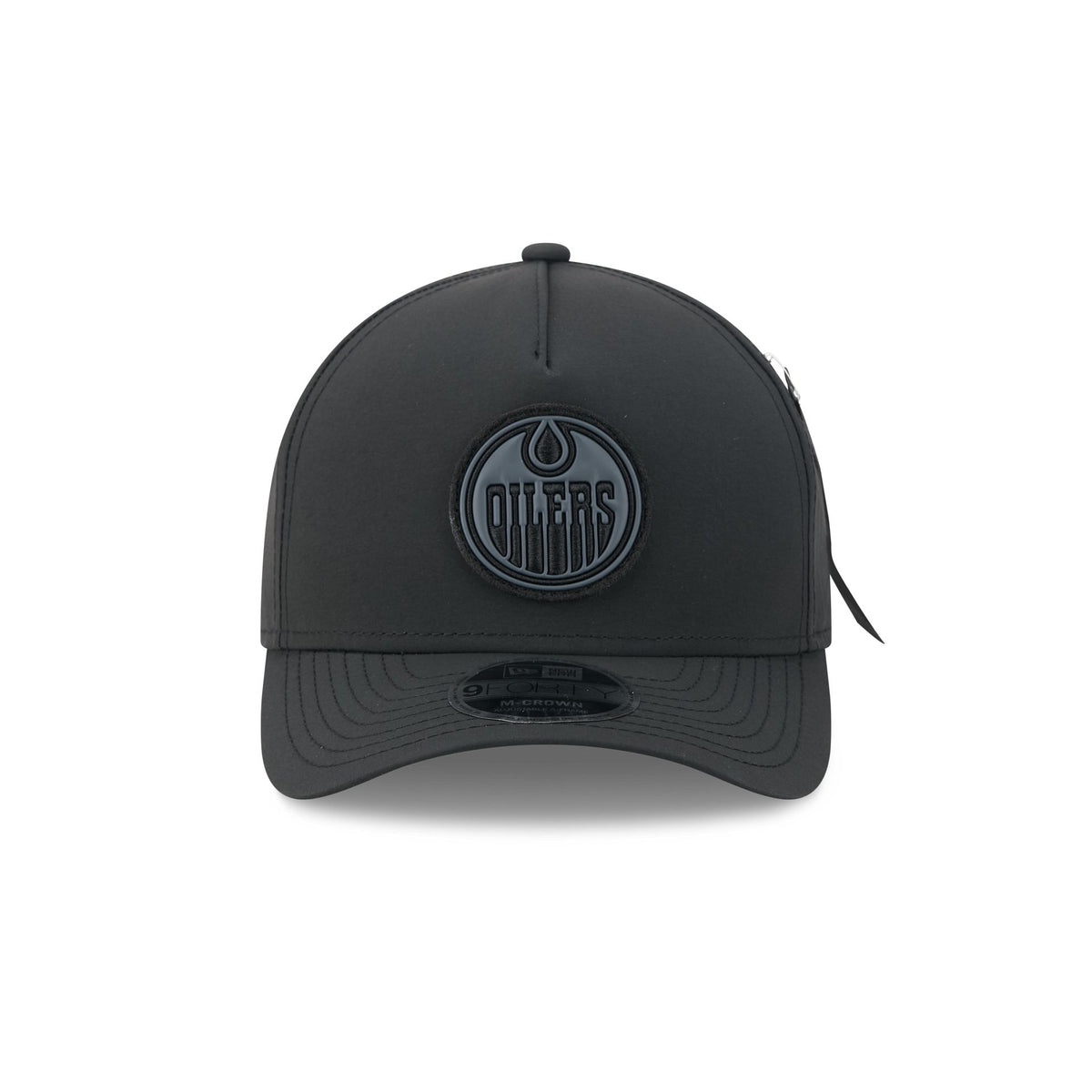 Alpha Industries x Edmonton Oilers Nylon Black 9FORTY M-Crown A-Frame Snapback Hat