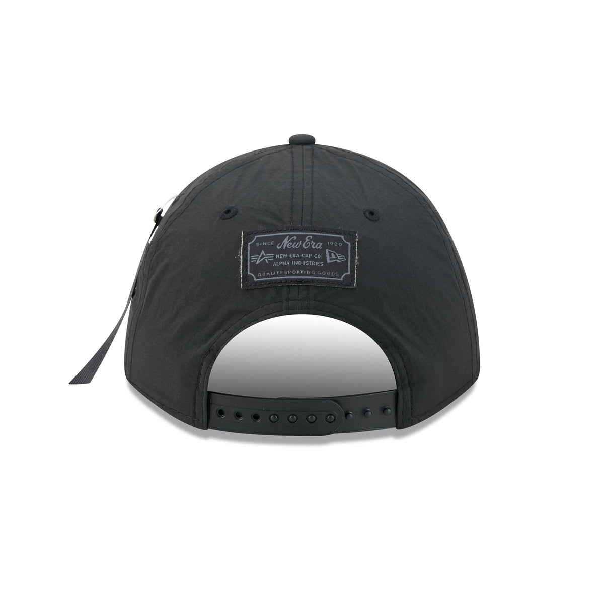 Alpha Industries x Edmonton Oilers Nylon Black 9FORTY M-Crown A-Frame Snapback Hat