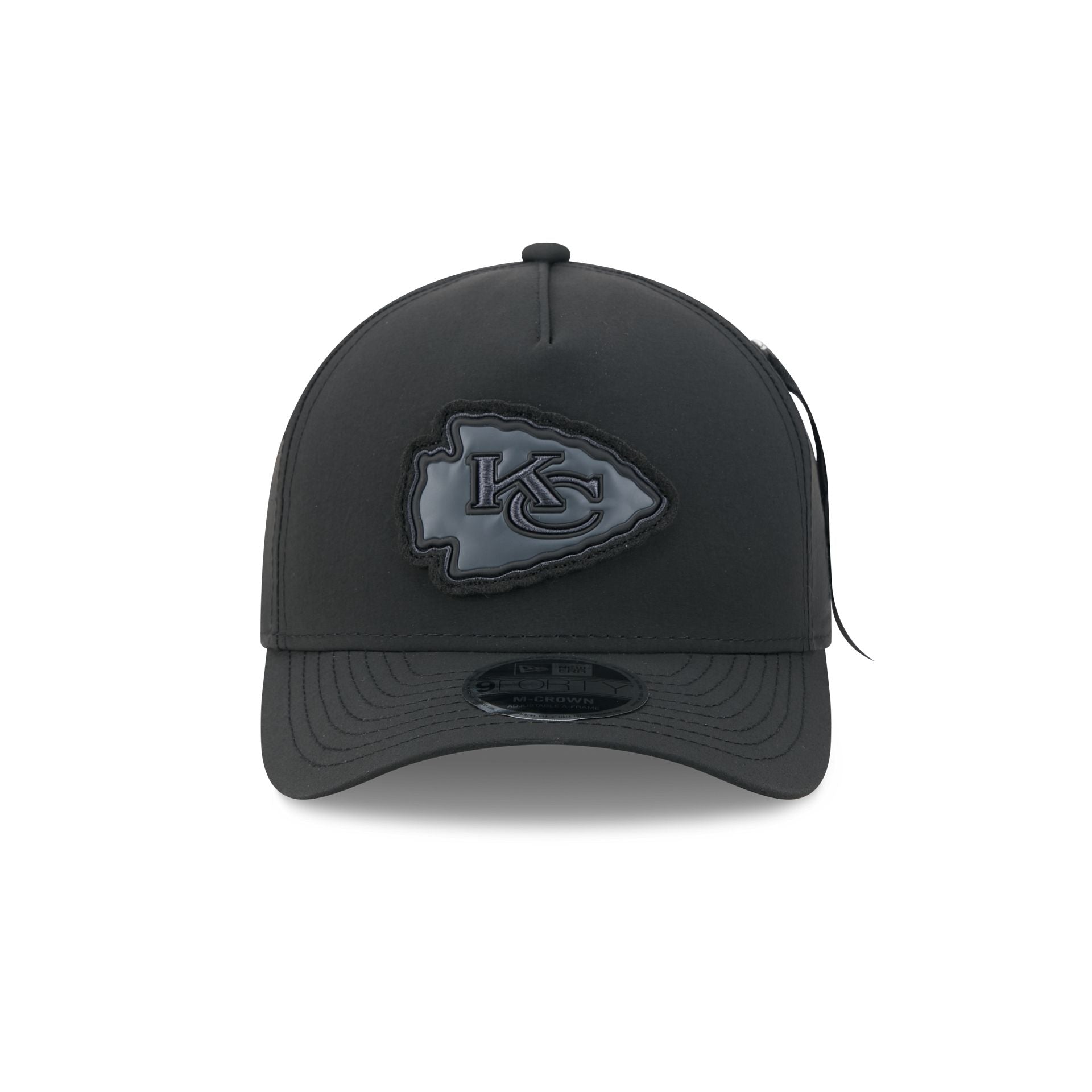 Alpha Industries x Kansas City Chiefs Nylon Black 9FORTY M-Crown A-Frame Snapback Hat