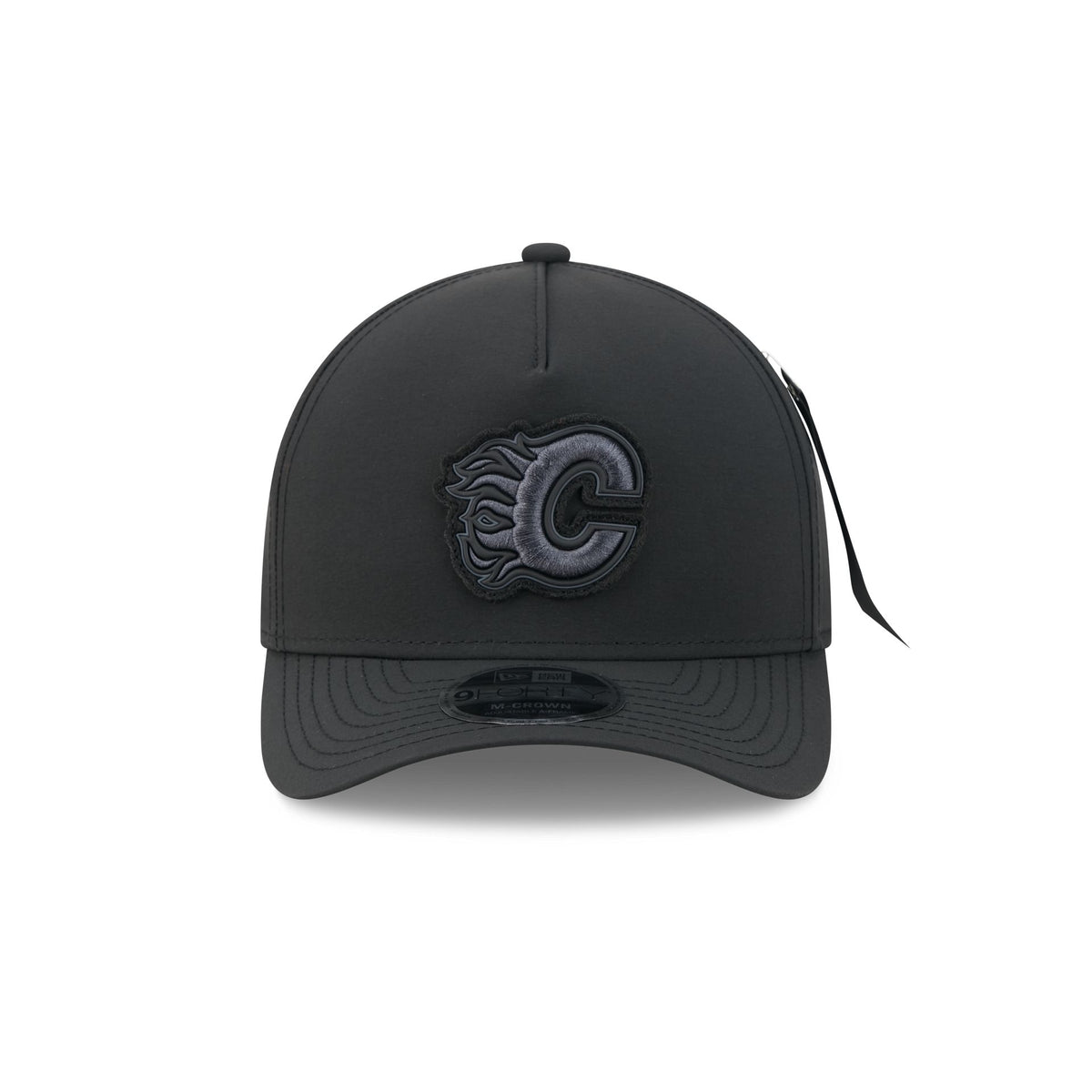 Alpha Industries x Calgary Flames Nylon Black 9FORTY M-Crown A-Frame Snapback Hat